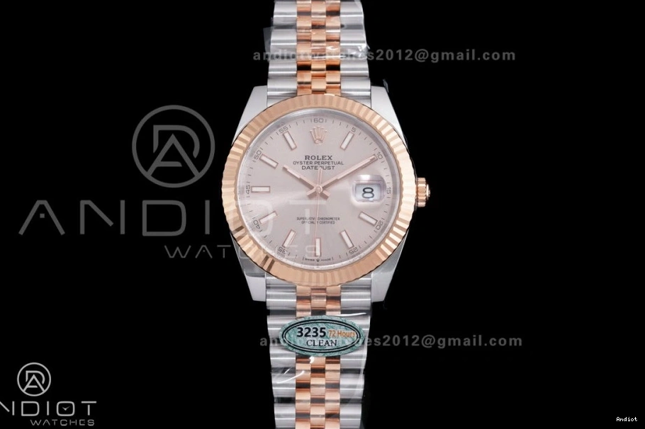 1:1 Edition SH3235 Dial Champagne SS Jubilee Bracelet Clean DateJust 126331 Best RG on 41 904L Steel 1202